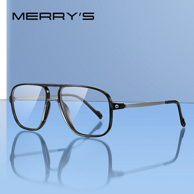 MERRYS DESIGN Men Square Glasses Frames Ultralight Myopia Prescription Optical Eyewear S2815