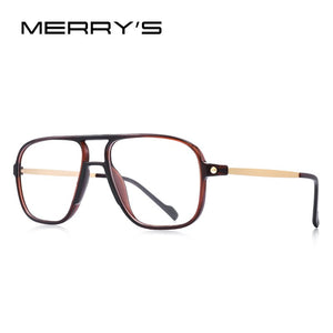 MERRYS DESIGN Men Square Glasses Frames Ultralight Myopia Prescription Optical Eyewear S2815