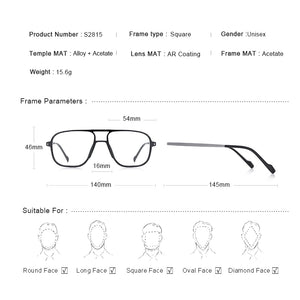 MERRYS DESIGN Men Square Glasses Frames Ultralight Myopia Prescription Optical Eyewear S2815
