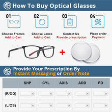 Load image into Gallery viewer, MERRYS DESIGN Men  Acetate Glasses Frame Myopia Prescription Eyeglasses Spring Hinge Silicone Temple Tip S2518