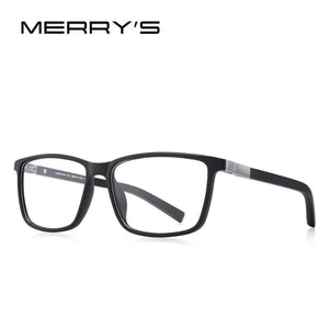 MERRYS DESIGN Men  Acetate Glasses Frame Myopia Prescription Eyeglasses Spring Hinge Silicone Temple Tip S2518