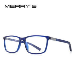 MERRYS DESIGN Men  Acetate Glasses Frame Myopia Prescription Eyeglasses Spring Hinge Silicone Temple Tip S2518