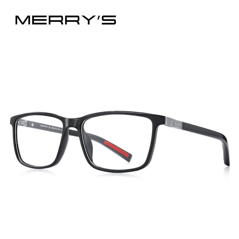 MERRYS DESIGN Men  Acetate Glasses Frame Myopia Prescription Eyeglasses Spring Hinge Silicone Temple Tip S2518