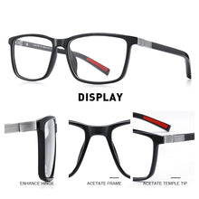 Load image into Gallery viewer, MERRYS DESIGN Men  Acetate Glasses Frame Myopia Prescription Eyeglasses Spring Hinge Silicone Temple Tip S2518