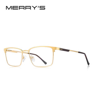 MERRYS DESIGN Men  Alloy Optics Glasses Frames Male Square Ultralight Myopia Prescription Glasses Business Style S2119