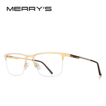 Load image into Gallery viewer, MERRYS DESIGN Men  Alloy Optics Glasses Frames Male Square Ultralight Myopia Prescription Half Frame Glasses S2009