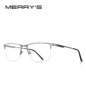 MERRYS DESIGN Men  Alloy Optics Glasses Frames Male Square Ultralight Myopia Prescription Half Frame Glasses S2009