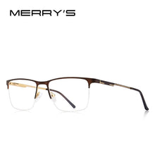 Load image into Gallery viewer, MERRYS DESIGN Men  Alloy Optics Glasses Frames Male Square Ultralight Myopia Prescription Half Frame Glasses S2009