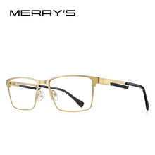 Load image into Gallery viewer, MERRYS DESIGN Men  Glasses Frame Business Style Titanium Alloy Square Frames Myopia Prescription Eyeglasses S2152
