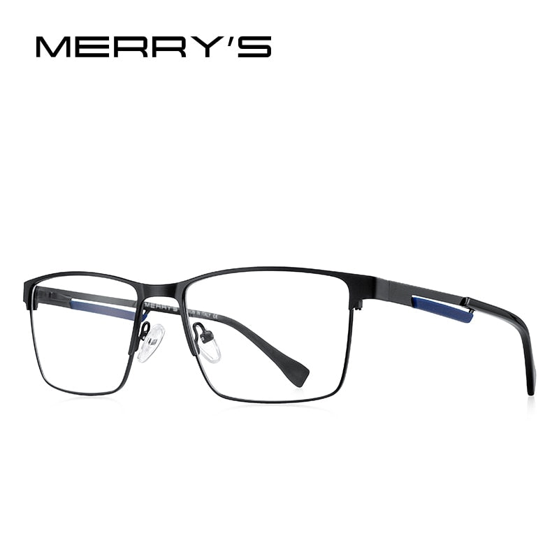 MERRYS DESIGN Men  Glasses Frame Business Style Titanium Alloy Square Frames Myopia Prescription Eyeglasses S2152