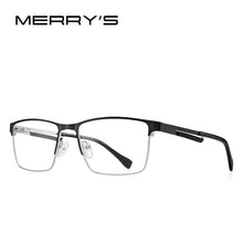 Load image into Gallery viewer, MERRYS DESIGN Men  Glasses Frame Business Style Titanium Alloy Square Frames Myopia Prescription Eyeglasses S2152
