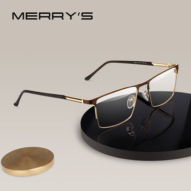 MERRYS DESIGN Men  Glasses Frame Male Square Optical  Business Style Myopia Prescription Hyperopia Alloy Eyeglasses S2052