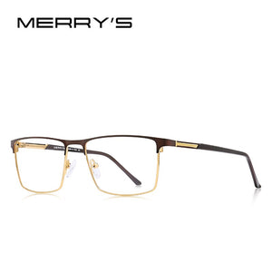 MERRYS DESIGN Men  Glasses Frame Male Square Optical  Business Style Myopia Prescription Hyperopia Alloy Eyeglasses S2052