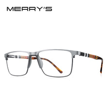 Load image into Gallery viewer, MERRYS DESIGN Men  Square Glasses Frame Business Style Titanium Alloy Acetate Legs Myopia Prescription Eyeglasses S2255