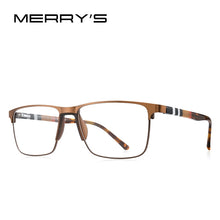 Load image into Gallery viewer, MERRYS DESIGN Men  Square Glasses Frame Business Style Titanium Alloy Acetate Legs Myopia Prescription Eyeglasses S2255