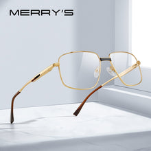 Load image into Gallery viewer, MERRYS DESIGN Men  Square Glasses Frame Business Style Titanium Alloy Frames Myopia Prescription Eyeglasses S2418