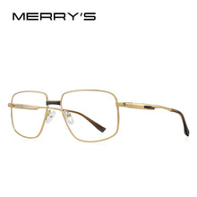 Load image into Gallery viewer, MERRYS DESIGN Men  Square Glasses Frame Business Style Titanium Alloy Frames Myopia Prescription Eyeglasses S2418