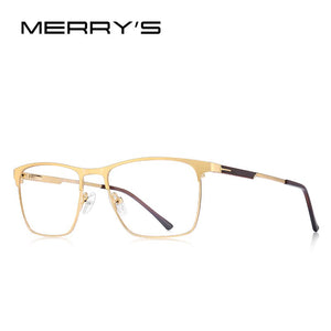 MERRYS DESIGN Men  Titanium Alloy Optics Glasses Frames Male Square Ultralight Myopia Prescription Eyeglasses S2118