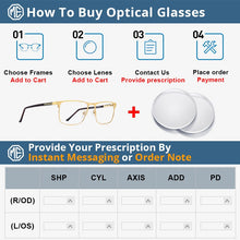 Load image into Gallery viewer, MERRYS DESIGN Men  Titanium Alloy Optics Glasses Male Square Ultralight Eye Myopia Hyperopia Prescription Eyeglasses S2030