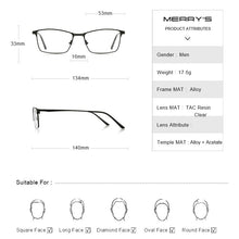 Load image into Gallery viewer, MERRYS DESIGN Men  Titanium Alloy Optics Glasses Male Ultralight Eye Myopia Hyperopia Prescription Eyeglasses S2041