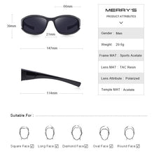 Load image into Gallery viewer, MERRYS DESIGN Men Polarized Outdoor Sports Sunglasses Male Goggles Glasses For Driving UV400 Protection S9027