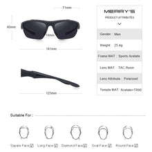 Load image into Gallery viewer, MERRYS DESIGN Men Polarized Outdoor Sports Sunglasses Male Goggles Glasses For Fishing B i cycle UV400 Protection S9025