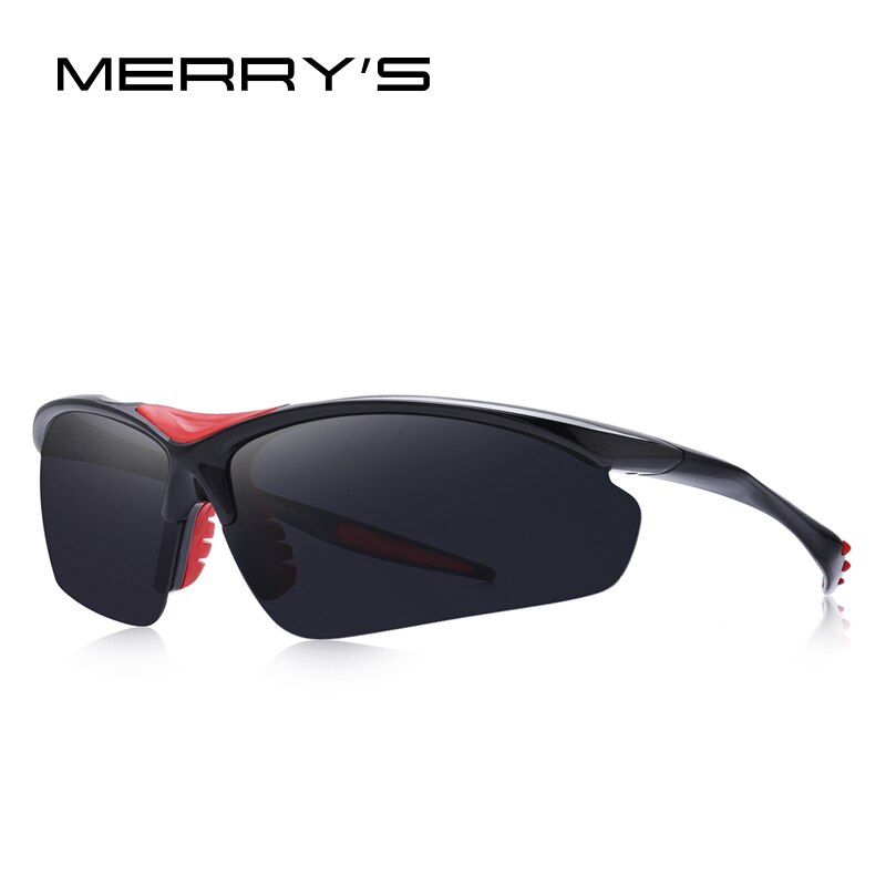 MERRYS DESIGN Occhiali da sole polarizzati per sport all'aria aperta da uomo Occhiali da mezza montatura maschili per la corsa Protezione UV400 S9023 
