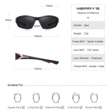 Load image into Gallery viewer, MERRYS DESIGN Men Polarized Outdoor sports Sunglasses Male Goggles Glasses For Driving UV400 Protection S9012