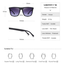 Load image into Gallery viewer, MERRYS DESIGN Men Polarized Sunglasses Male Fishing Spuare Shades Classic Sun Glasses For Men UV400 S3016