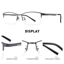 Carica l&#39;immagine nel visualizzatore di Gallery, MERRYS DESIGN Uomo Occhiali in titanio puro Telaio Business Style Quadrato maschile Ultralight Eye Miopia Prescrizione Business Style S2322