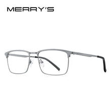 Carica l&#39;immagine nel visualizzatore di Gallery, MERRYS DESIGN Men Pure Titanium Glasses Frame Business Style Male Square Ultralight Eye Myopia Prescription Eyeglasses S2263