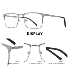 Carica l&#39;immagine nel visualizzatore di Gallery, MERRYS DESIGN Men Pure Titanium Glasses Frame Business Style Male Square Ultralight Eye Myopia Prescription Eyeglasses S2263