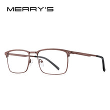 Carica l&#39;immagine nel visualizzatore di Gallery, MERRYS DESIGN Men Pure Titanium Glasses Frame Business Style Male Square Ultralight Eye Myopia Prescription Eyeglasses S2263