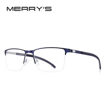 Carica l&#39;immagine nel visualizzatore di Gallery, MERRYS DESIGN Men Pure Titanium Glasses Frame Square Myopia Optical Prescription Eyeglass Frame Antiskid Silicone Eyewear S2258
