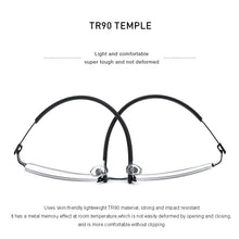 Carica l&#39;immagine nel visualizzatore di Gallery, MERRYS DESIGN Men Pure Titanium Glasses Frame Square Myopia Optical Prescription Eyeglass Frame Antiskid Silicone Eyewear S2258