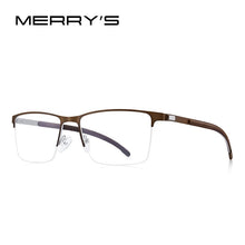 Carica l&#39;immagine nel visualizzatore di Gallery, MERRYS DESIGN Men Pure Titanium Glasses Frame Square Myopia Optical Prescription Eyeglass Frame Antiskid Silicone Eyewear S2258