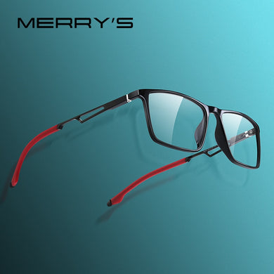 MERRYS DESIGN Men Sport Glasses Frame Myopia Prescription Eyeglasses Acetate Frame Aluminum Temple With Silicone Legs S2270