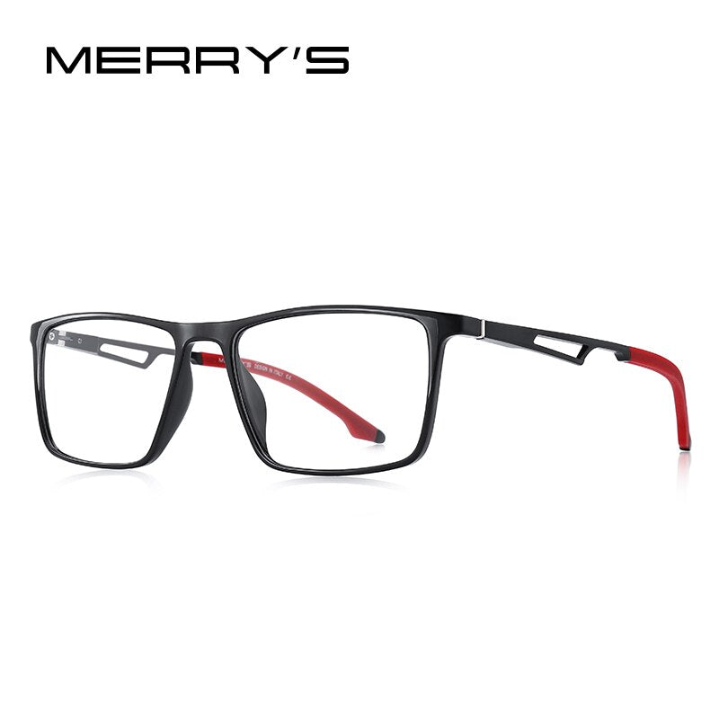 MERRYS DESIGN Men Sport Glasses Frame Myopia Prescription Eyeglasses Acetate Frame Aluminum Temple With Silicone Legs S2270