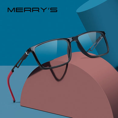 MERRYS DESIGN Men Sport Glasses Frames Acetate Frame Aluminum Temple With Silicone Legs Myopia Prescription Eyeglasses S2267