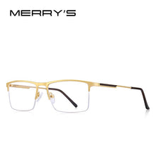 Carica l&#39;immagine nel visualizzatore di Gallery, MERRYS DESIGN Men Square Glasses Frame Male Half Optical Ultralight Business Style Myopia Prescription Alloy Eyeglasses S2008
