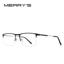 Carica l&#39;immagine nel visualizzatore di Gallery, MERRYS DESIGN Men Square Glasses Frame Male Half Optical Ultralight Business Style Myopia Prescription Alloy Eyeglasses S2008