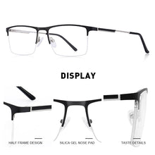 Carica l&#39;immagine nel visualizzatore di Gallery, MERRYS DESIGN Men Square Glasses Frame Male Half Optical Ultralight Business Style Myopia Prescription Alloy Eyeglasses S2008