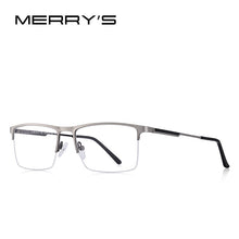 Carica l&#39;immagine nel visualizzatore di Gallery, MERRYS DESIGN Men Square Glasses Frame Male Half Optical Ultralight Business Style Myopia Prescription Alloy Eyeglasses S2008