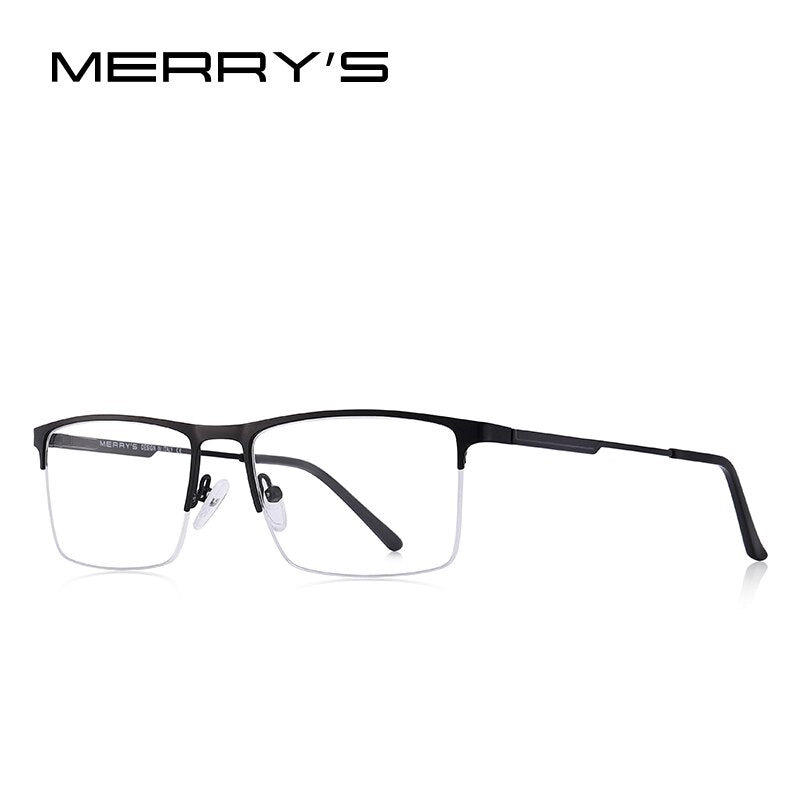 MERRYS DESIGN Men Square Glasses Frame Male Half Optical Ultralight Business Style Myopia Prescription Alloy Eyeglasses S2008