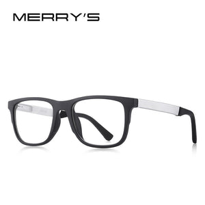 MERRYS DESIGN Men Square Glasses Male Myopia Prescription Eyeglasses TR90 Frame Titanium Alloy Legs S2033