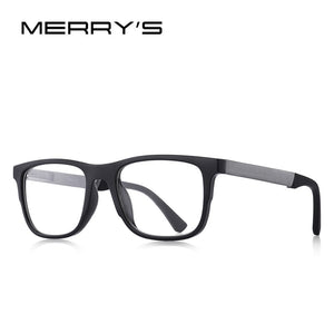 MERRYS DESIGN Men Square Glasses Male Myopia Prescription Eyeglasses TR90 Frame Titanium Alloy Legs S2033