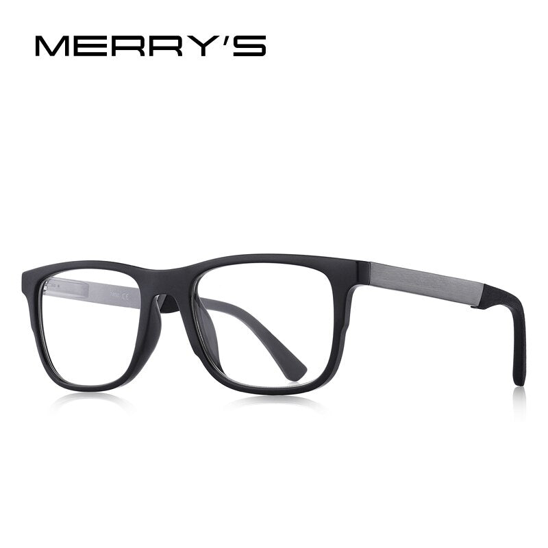 MERRYS DESIGN Men Square Glasses Male Myopia Prescription Eyeglasses TR90 Frame Titanium Alloy Legs S2033