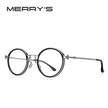Carica l&#39;immagine nel visualizzatore di Gallery, MERRYS DESIGN Men Steampunk Glasses Frame Popular Women Retro Round Eye Frames For Men Women Titanium Frame S2404