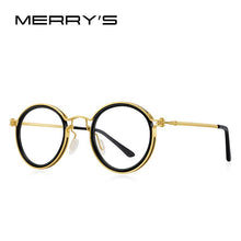 Carica l&#39;immagine nel visualizzatore di Gallery, MERRYS DESIGN Men Steampunk Glasses Frame Popular Women Retro Round Eye Frames For Men Women Titanium Frame S2404