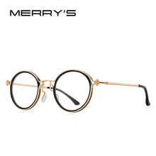 Carica l&#39;immagine nel visualizzatore di Gallery, MERRYS DESIGN Men Steampunk Glasses Frame Popular Women Retro Round Eye Frames For Men Women Titanium Frame S2404